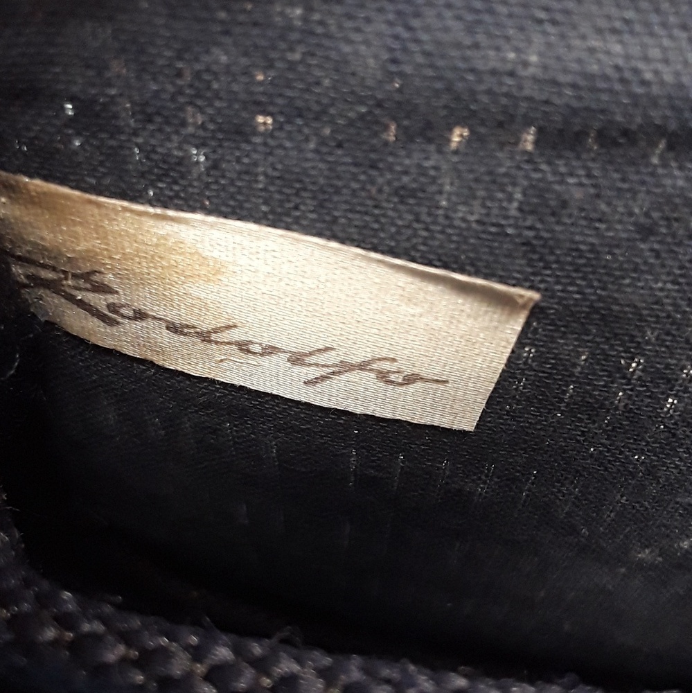 Rodolfo Navy Braided Crossbody Purse - Picture 8 of 8